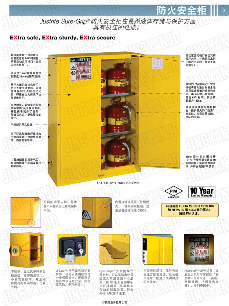 美國杰斯瑞特，防火安全柜，justrite防火柜，justrite安全柜，防爆柜justrite，8917008，4M9435